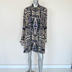 MARY KATRANTZOU women silk dress size L Authentic Retail 1800$
